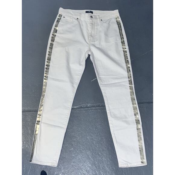 7 for All Mankind Women's white jeans size 29 - Picture 1 of 7